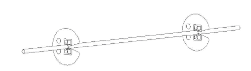 Stangenabstandshalter- Aufgeschossen